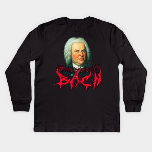 Bach Metal (In Technicolor) Johann Sebastian Bach Kids Long Sleeve T-Shirt